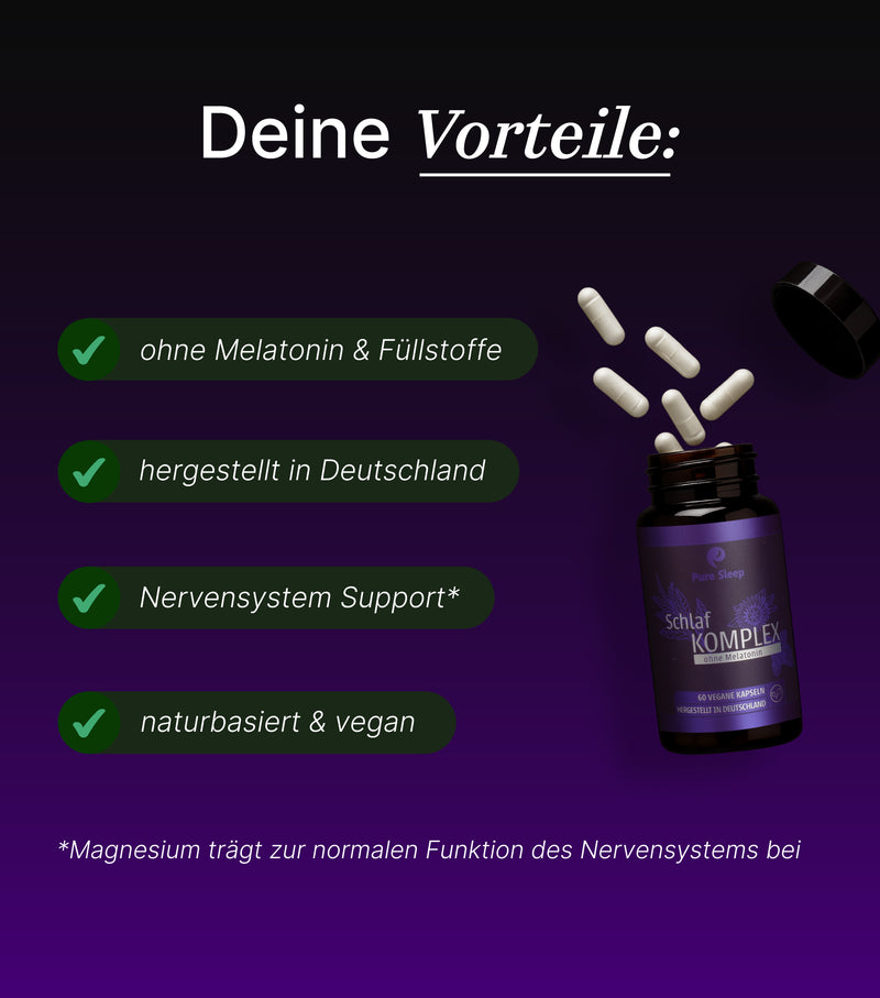 Pure Sleep Schlaf Komplex: Die natürliche Formel für ruhige Nächte